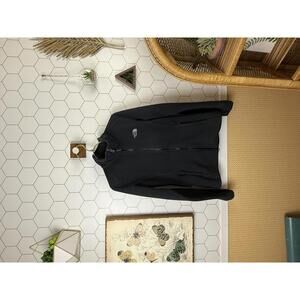 The North Face Black Sweater Fleece Zip Jacket with Lavender Logo - Size - Small